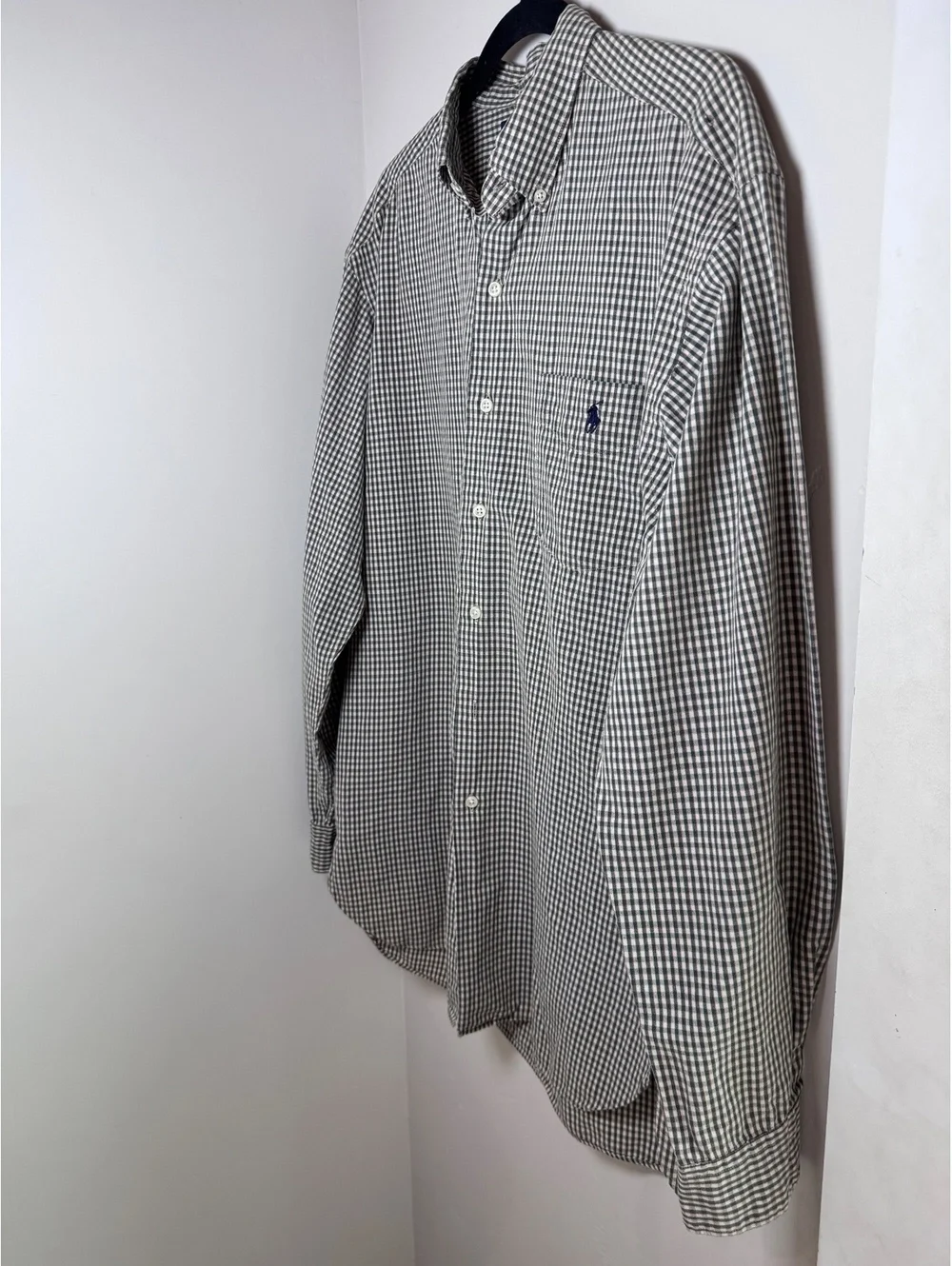 Ralph Lauren McMeel Men’s M Green Micro Check Button Down Shirt Size M